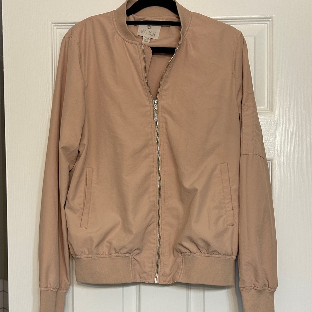 Lila Rose Dusty Pink Bomber Jacket